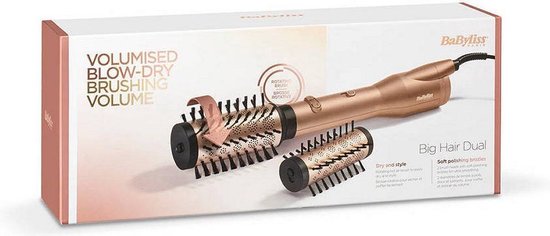 BaByliss Big Hair Dual AS952E - Roterende Föhnborstel