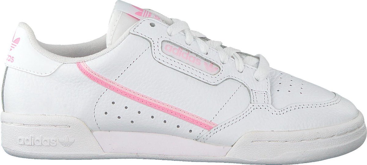 adidas Continental 80 W - Maat 39 1/3 - Dames Sneakers - Ftwr White/True Pink/Clear Pink