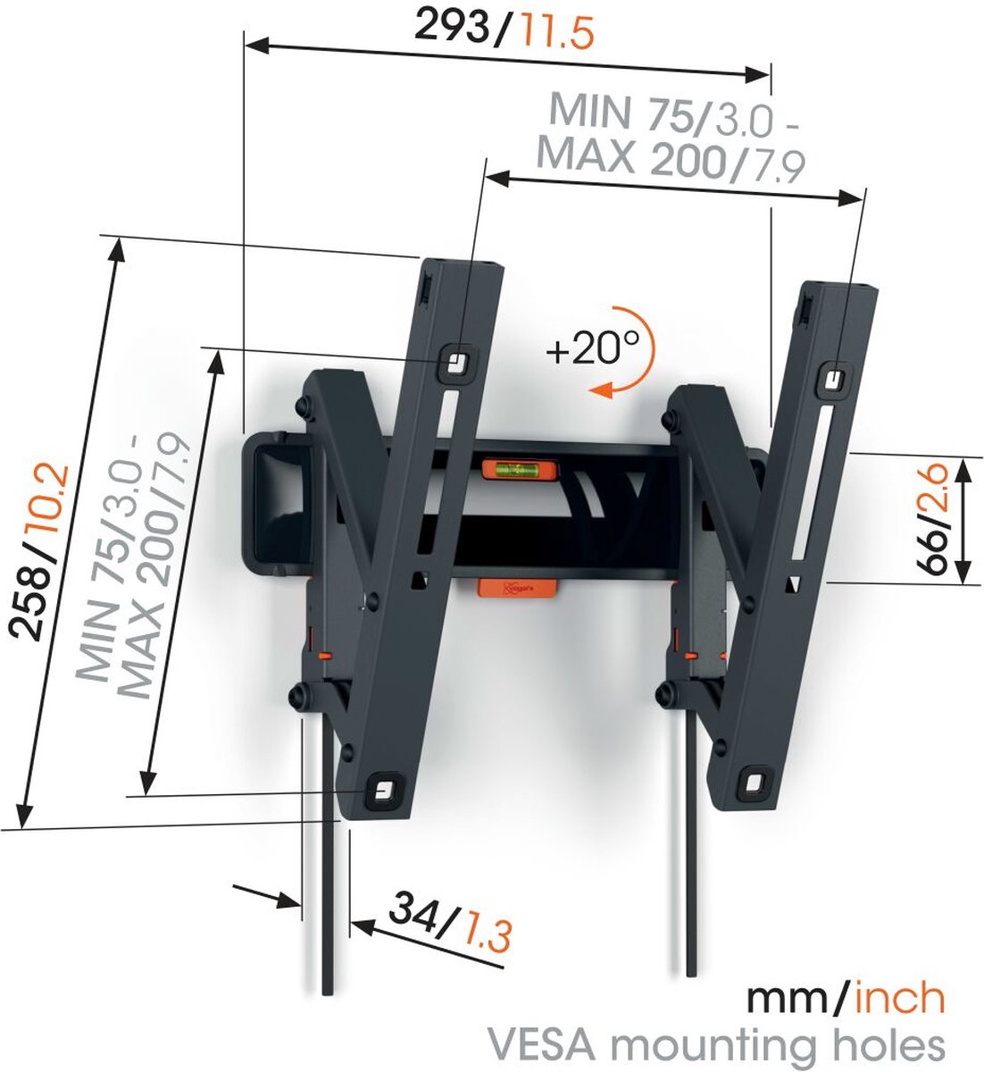 VOGEL'S - TVM 3215 TILT SMALL WALL MOUNT - TVM3215