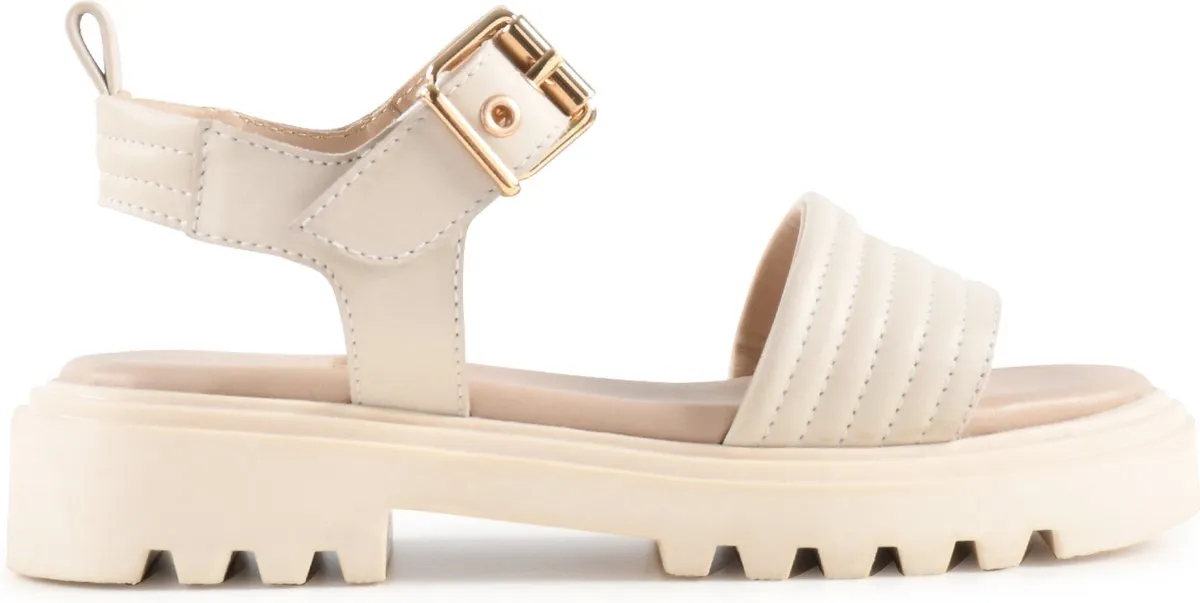 PS Poelman SATURNOS Dames Sandalen - 38 - Crème
