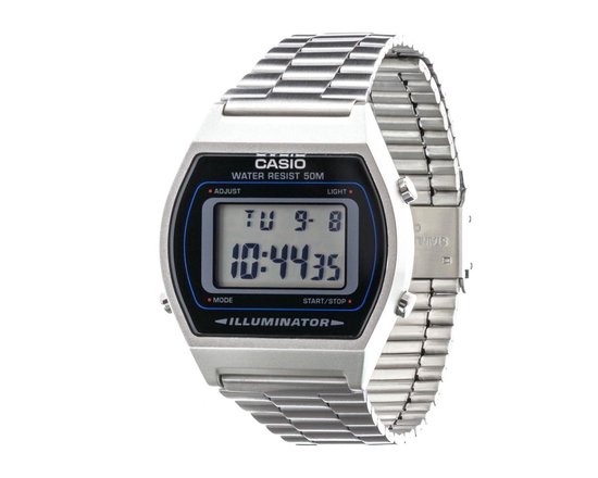 Casio Vintage B640WD-1AVEF Unisex Horloge 35 mm - Zilverkleurig