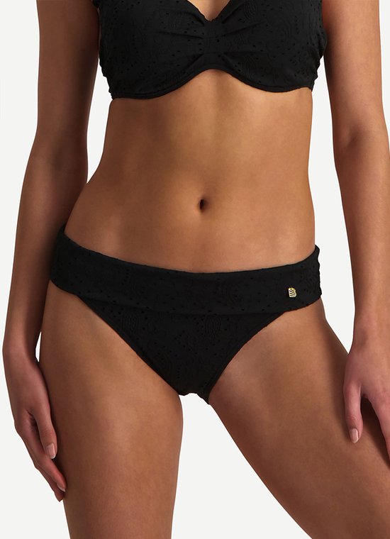 Beachlife - 44 - Black Embroidery omslag bikinibroekje - dames - Maat 44