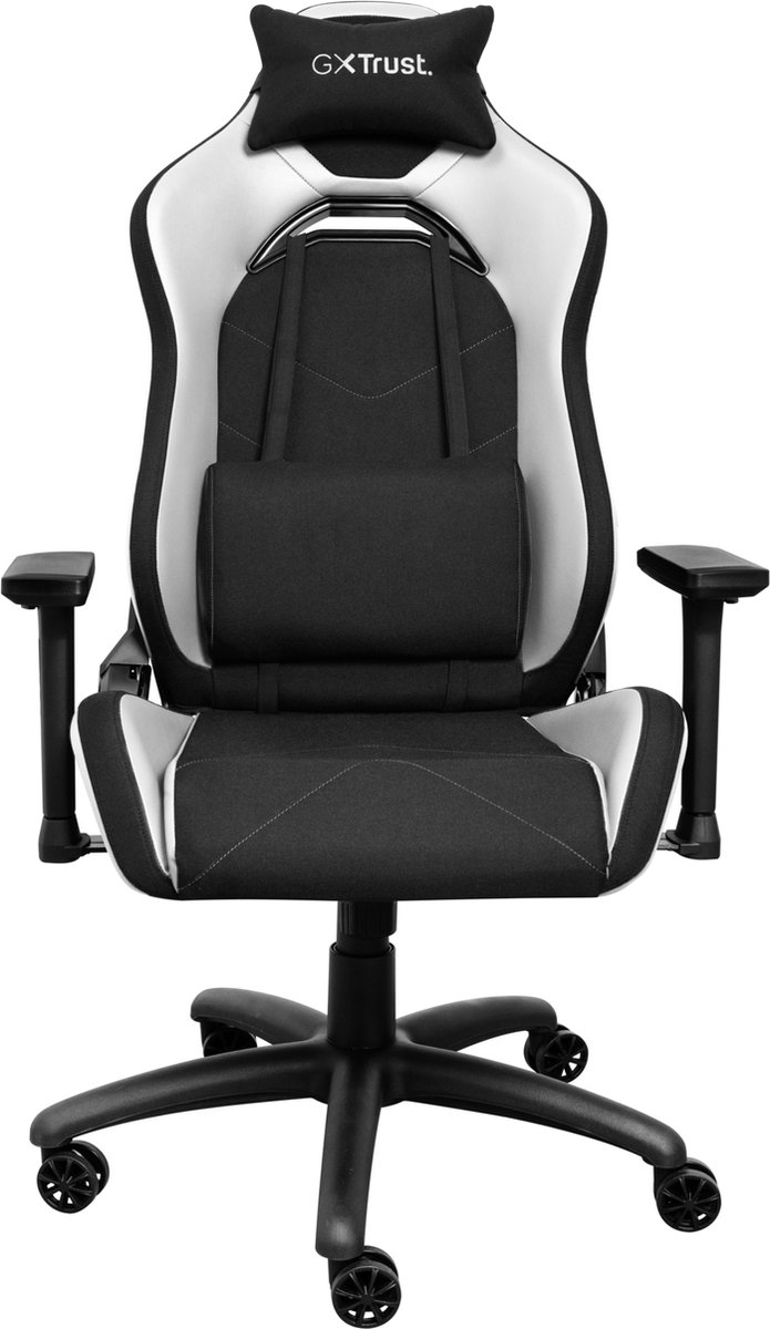Trust GXT 714W Ruya - Ergonomische Gamestoel - 3D-armleuningen - Ademende Stof en PU-leer - Tot 150 kg - Wit