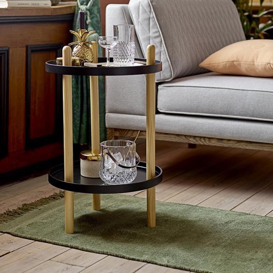 Bloomingville - Bartafel - MDF/Hout - Zwart - 40xH64 cm