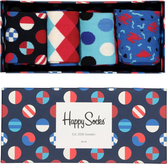 Happy Socks Navy Giftbox - Maat 36-40