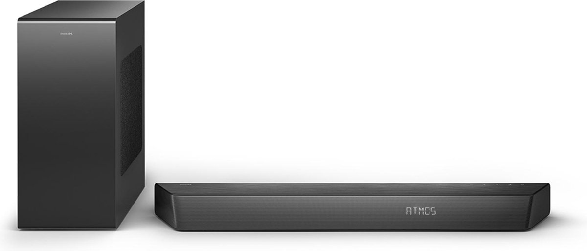 Philips TAB7207 - Soundbar 2.1 met draadloze subwoofer - zwart