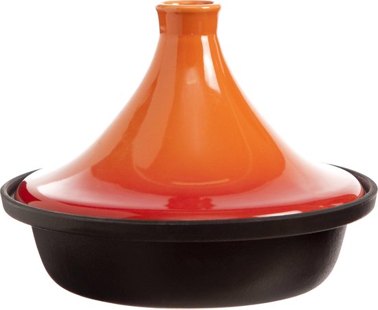 Cosy & Trendy Tajine Zwart / Oranje 25cm
