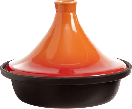 Cosy & Trendy Tajine Zwart / Oranje 25cm