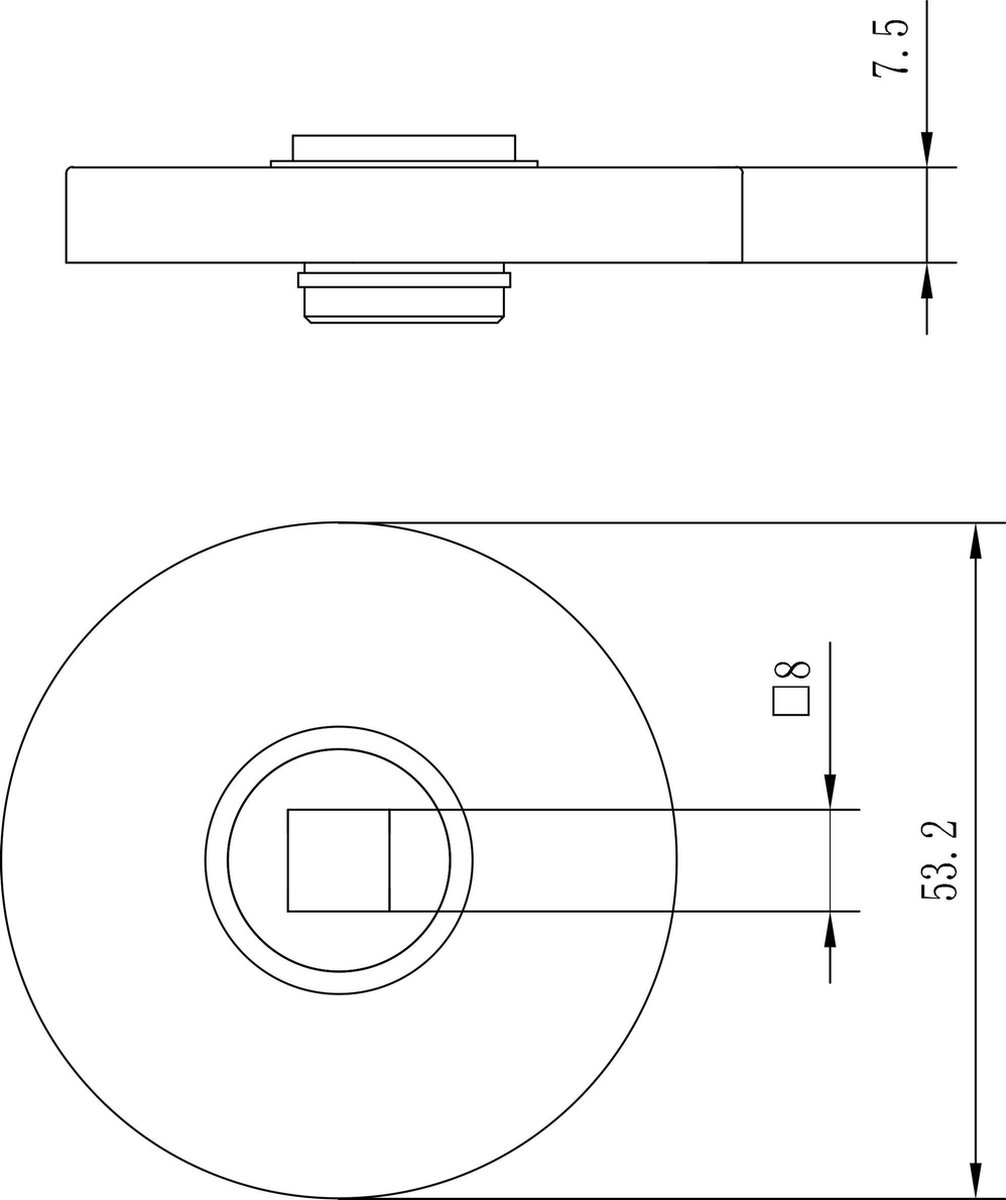 Impresso London Deurklink - Deurbeslag - Rond - Rozet - Zilver