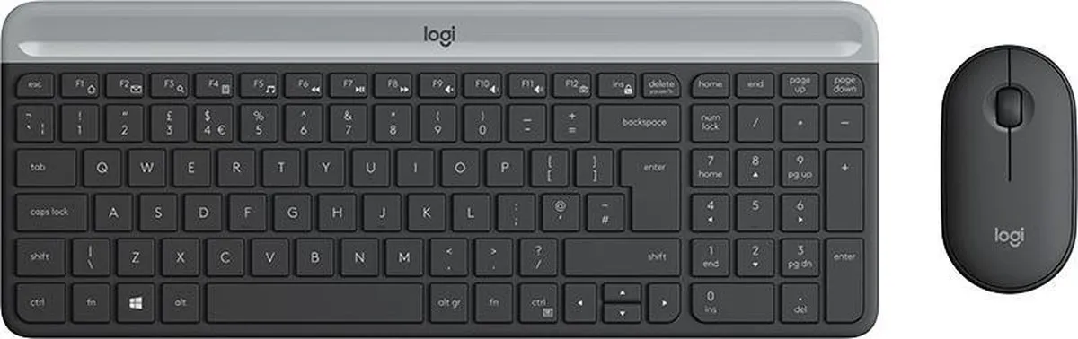 Logitech MK470 Slim Combo - Draadloos toetsenbord en muis - QWERTY - Zwart
