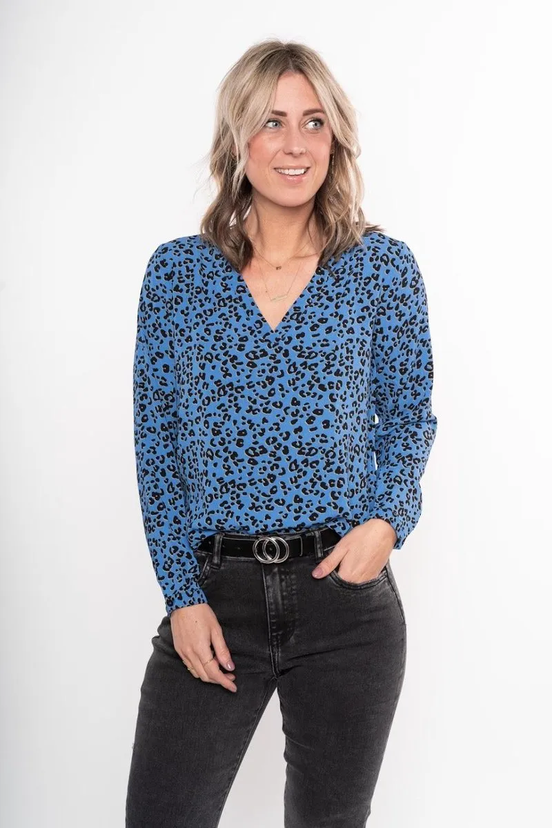 JdY JDYPIPER L/S V-NECK TOP WVN NOOS - Maat 38 - Dames Top