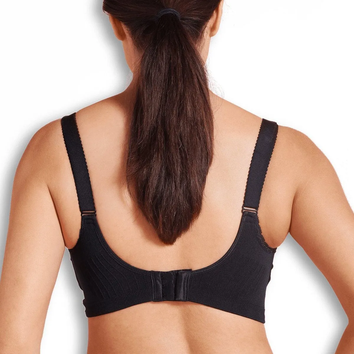 Carriwell- XXL - Meegroeibh en Voedingsbh met Gelbeugel en Padded cups - Zwart