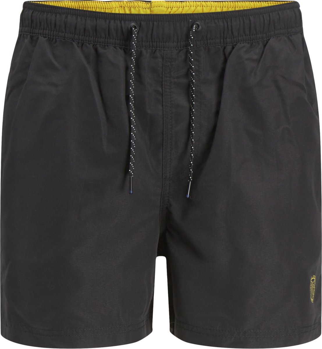 zwembroek, short, drawstring, katoen, donker