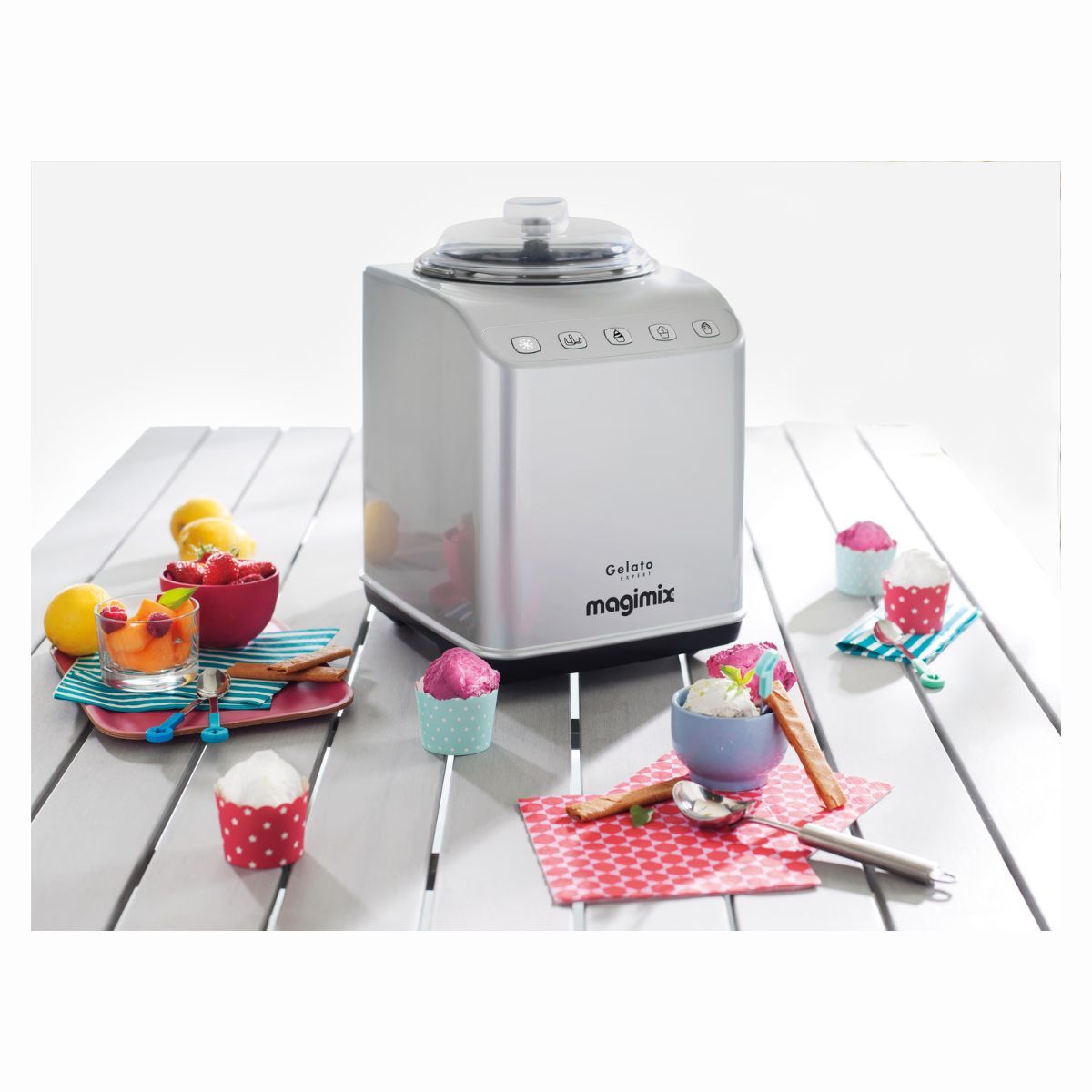 Magimix - Gelato Expert - Zelf vriezende IJsmachine - Schepijs - Softijs - Grantité - 3 automatische programma's