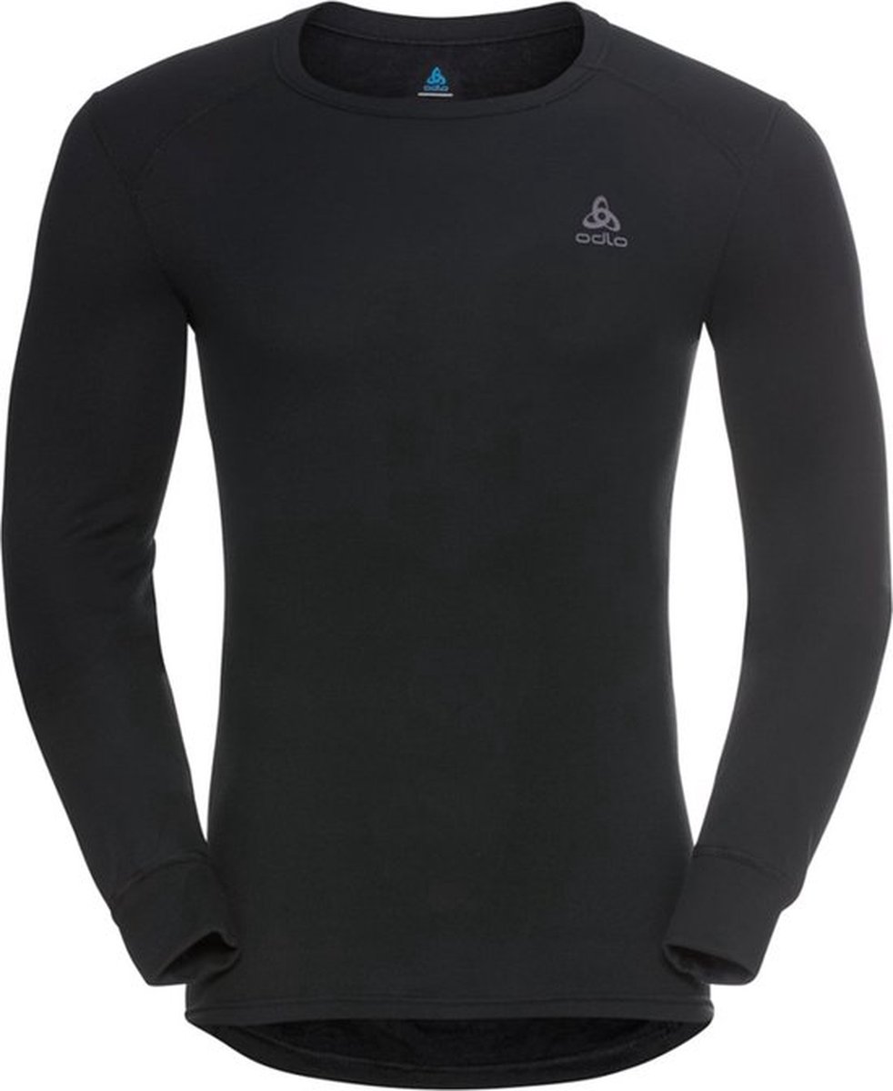 t-shirt, langer mouw, zwart, rond hals, logo