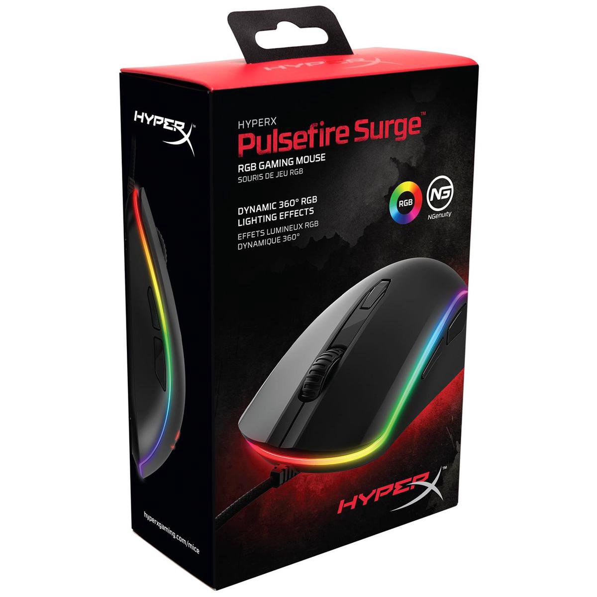 HyperX Pulsefire Surge RGB Gaming Muis - 16000DPI - Zwart