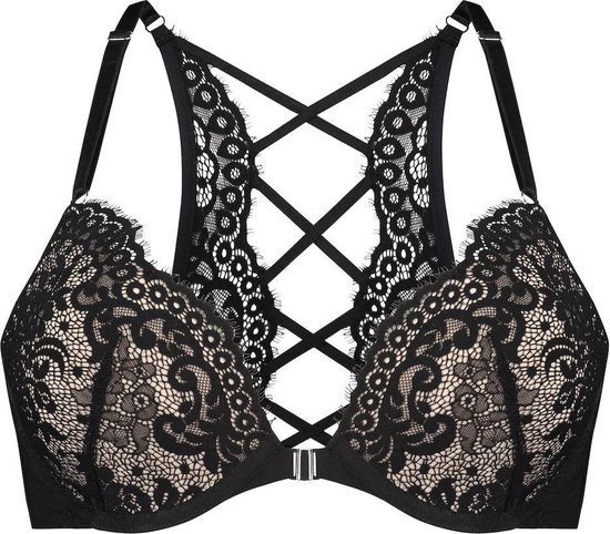 lingerie, lace, black, bra, crisscross