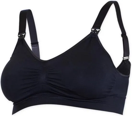 Carriwell - Maat M - Naadloze Padded Voedingsbh - Black