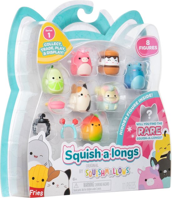 Squishmallow Squish a longs Mini Figuur 8-Pack Style 2 3 cm Mini-Figuur