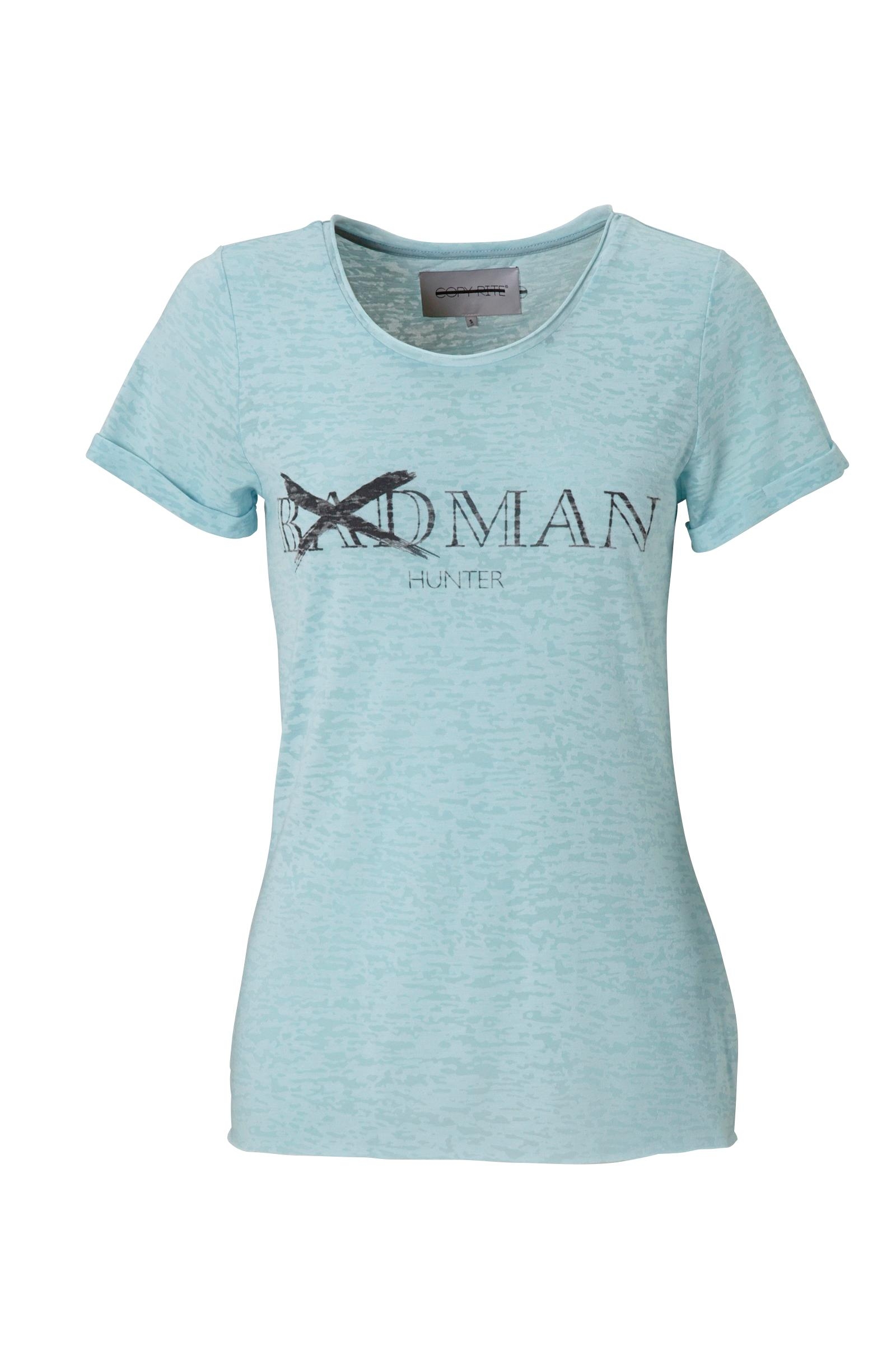 T-shirt dames - badman hunter - blauw - mt XL