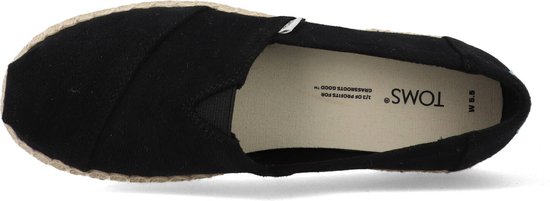 Toms - maat 40- Alpargate Platform Rope dames espadrille - Zwart
