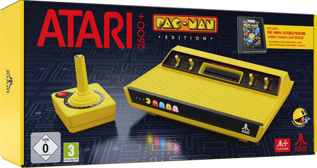 Atari 2600+ - Retro Spelcomputer - PAC-MAN Edition - HDMI-uitgang - Inclusief Draadloze Joystick