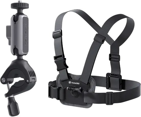 Insta360 Bike Bundle - Harnas en stuurklem - fiets mount voor X3 X2 GO3 - GoPro Hero - DJI Action