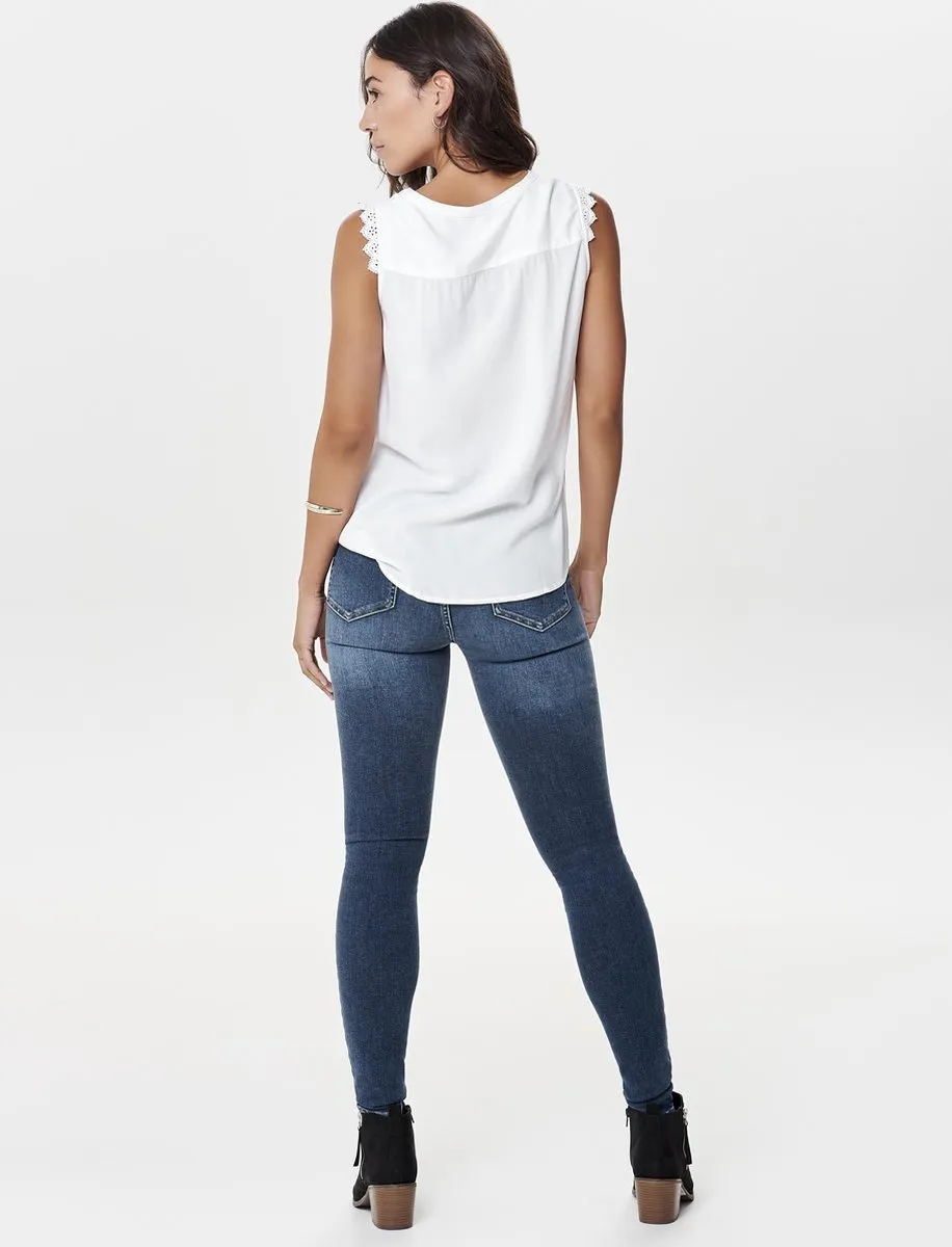 ONLY ONLKIMMI S/L TOP WVN - 44 - Dames T-Shirt