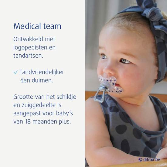 Difrax Fopspeen Dental 18+ maanden - Zaya