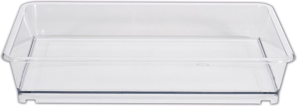 glasbak, rectangulair, helder, doorzichtig, inzetbak