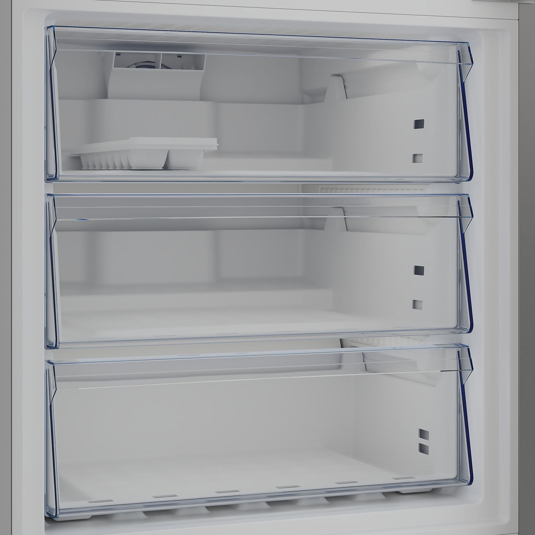fridge, refrigerator, empty, multi-compartment, frost-free