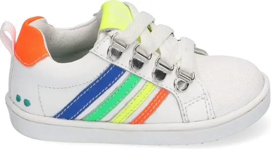 BunniesJr Puk Pit - Maat 20 - Unisex sportieve sneaker - Wit multi