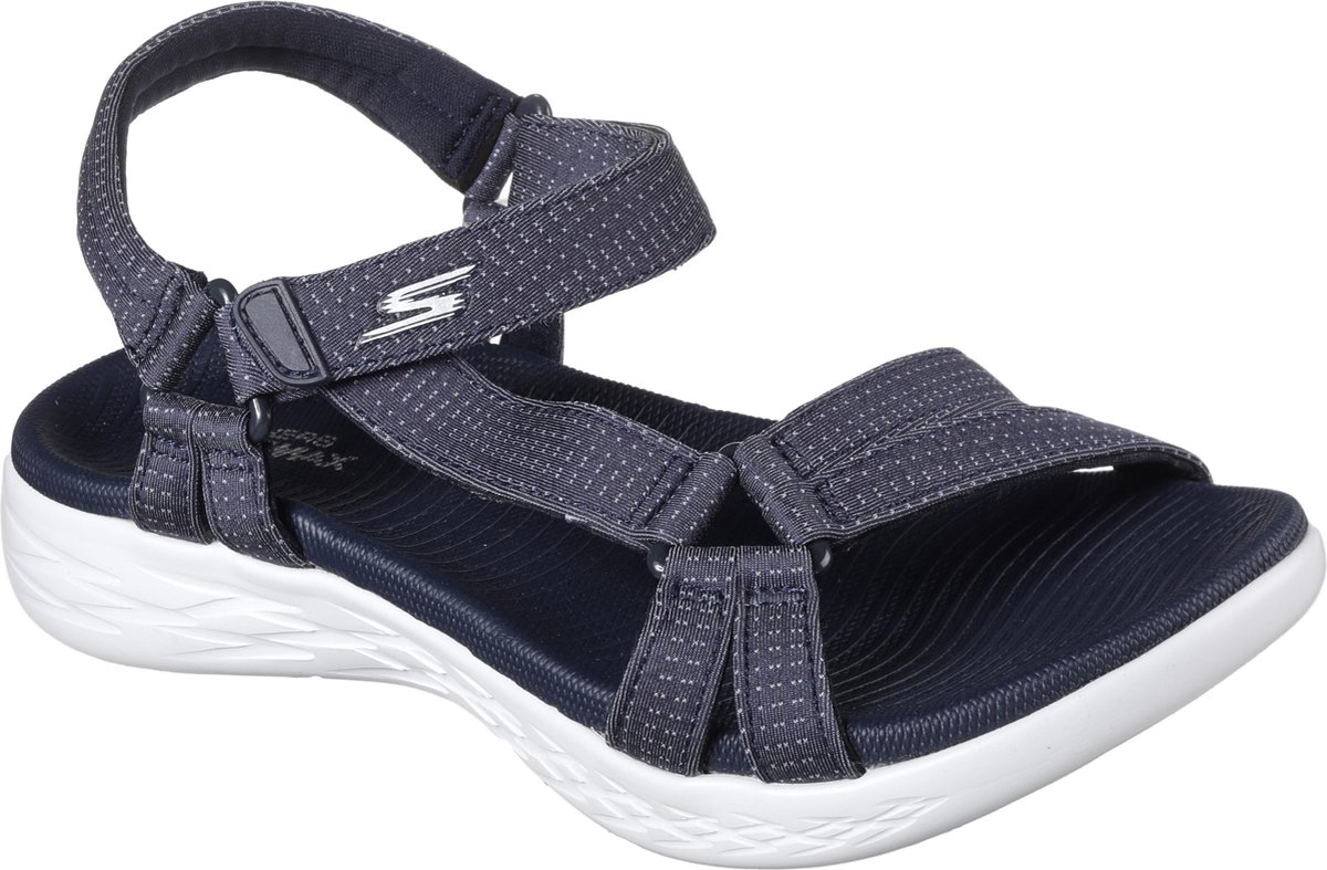 sandal, sandalen, dames, polyester, donkerblauw