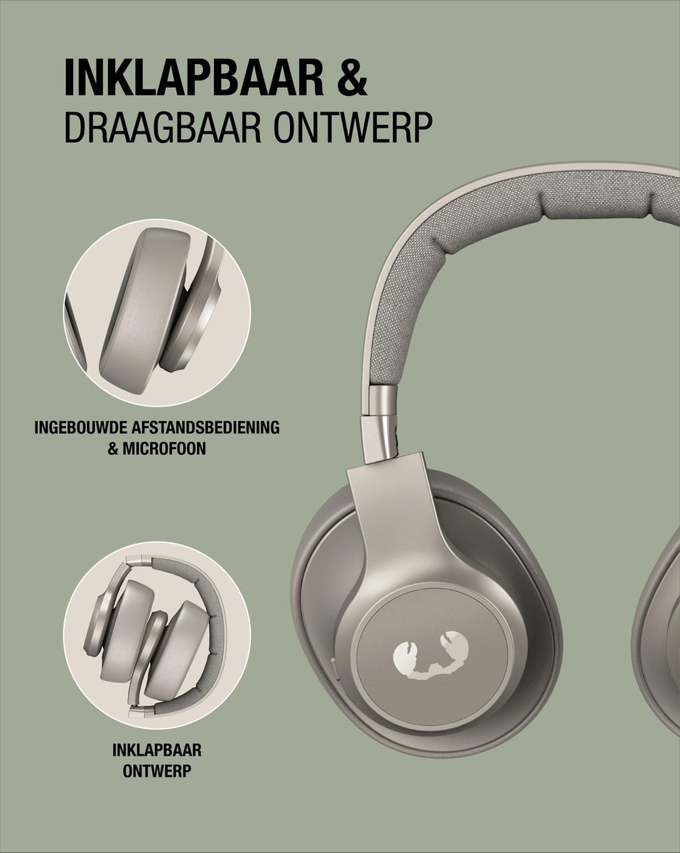 Fresh ‘n Rebel Clam – Draadloze over-ear koptelefoon - Silky Sand - Beige