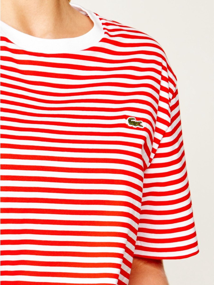 Lacoste - Maat 38 - Dames T-shirt - Corrida/White