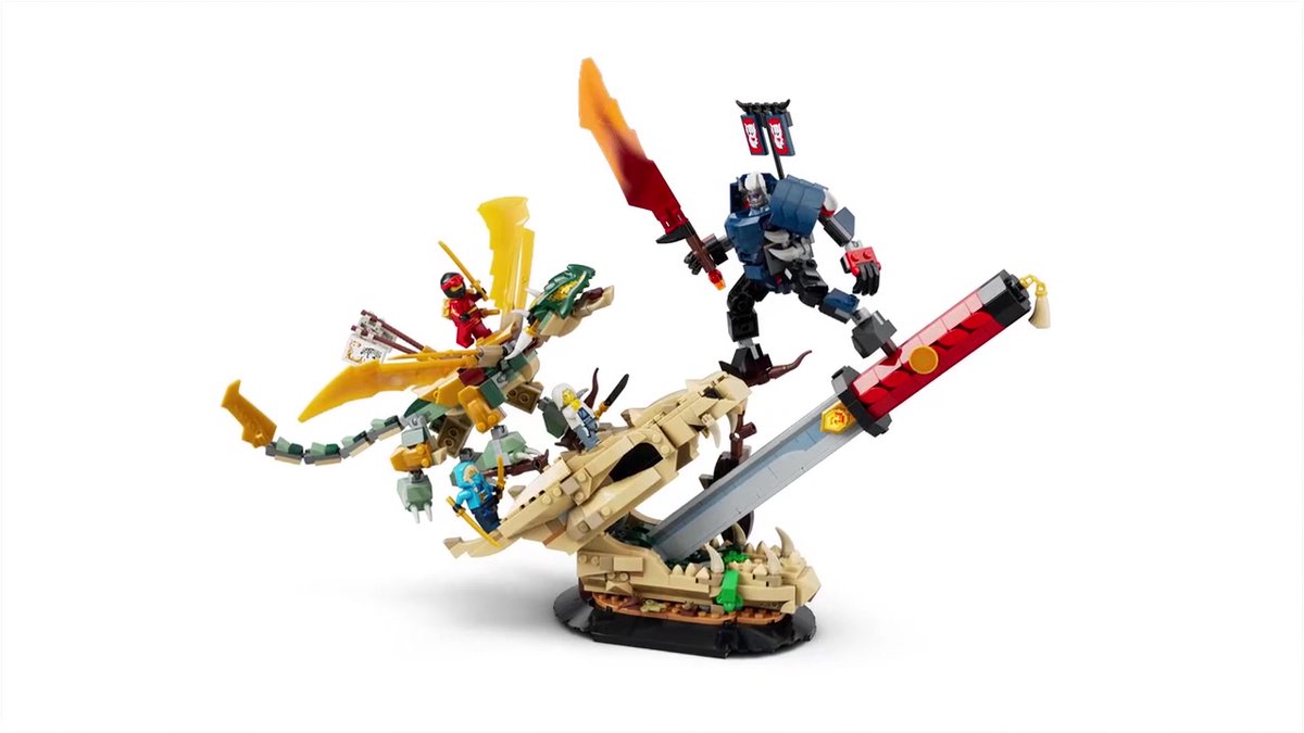 LEGO NINJAGO Strijd bij het Drakenzwaard Bouwpakket voor Kinderen en Kinderkamer Decoratie 71871
