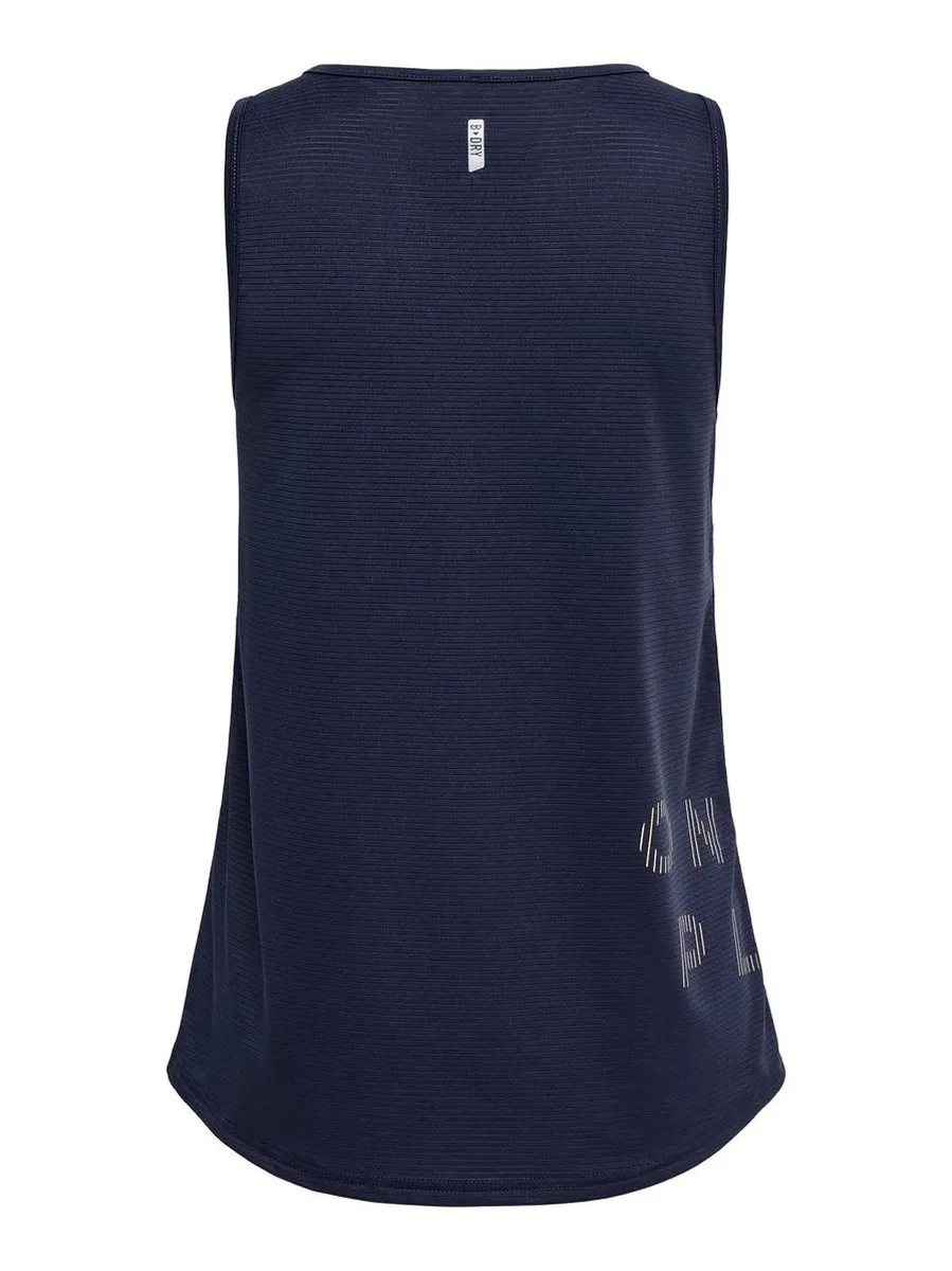 Only Play Miley Mouwloze Sporttop met V-hals - Maritime Blue - Maat XS