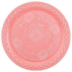 Z Metalen Deco Bord Relief 42Cm Pink