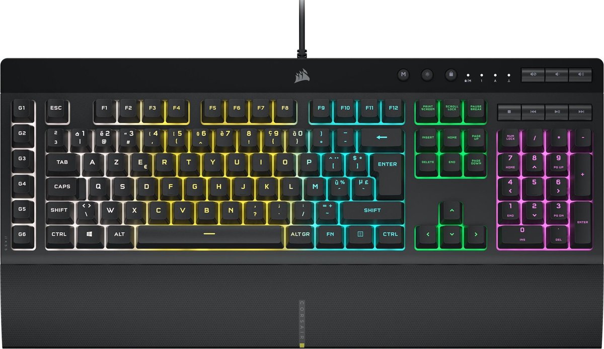 Corsair K55 RGB Pro BE Azerty Gaming Toetsenbord - Zwart