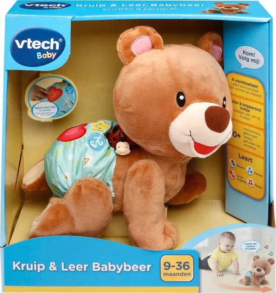 VTech Baby Kruip & Leer Babybeer - Interactief Speelgoed - Knuffel - Voor Jongens en Meisjes - Cadea