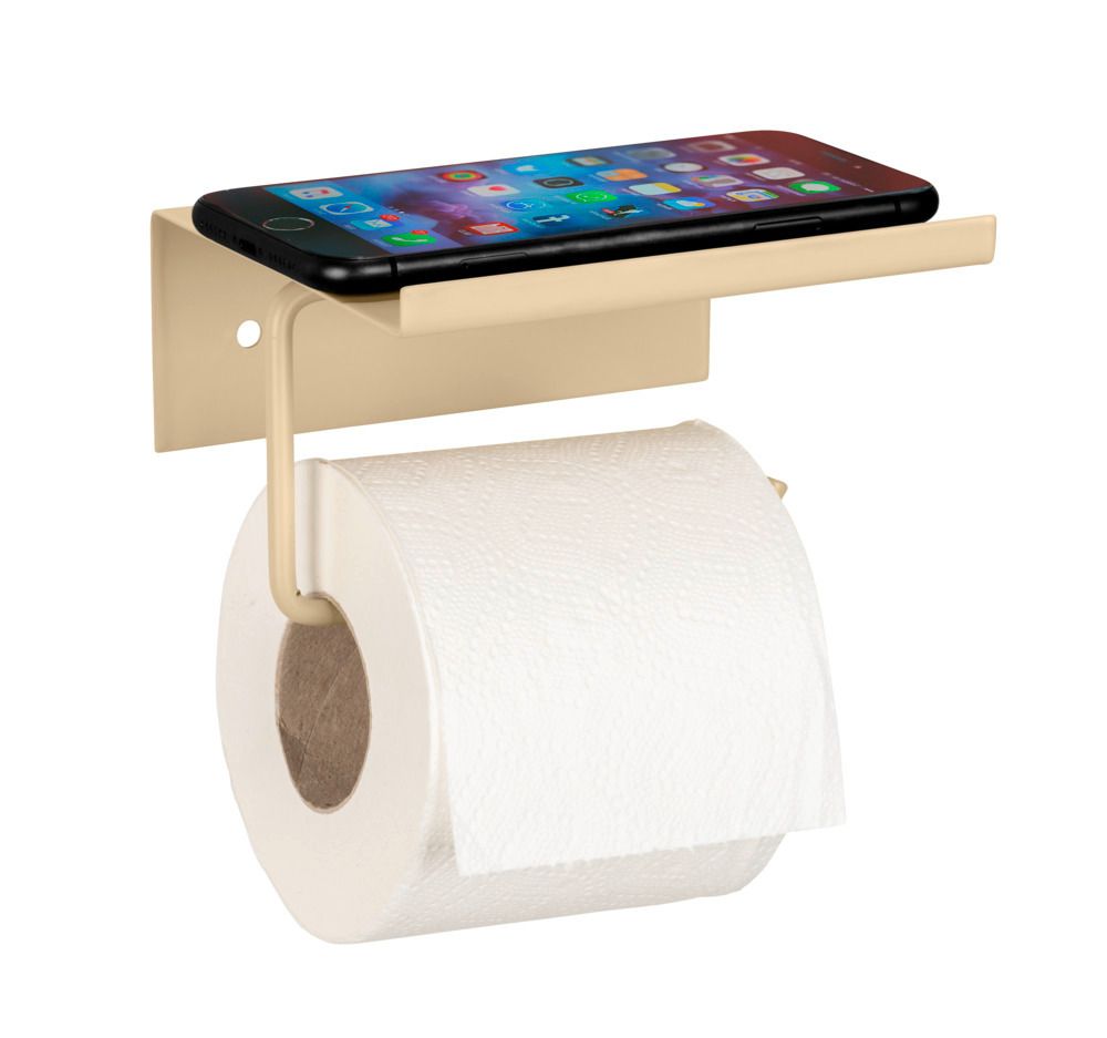 Toiletrolhouder met planchet - beige