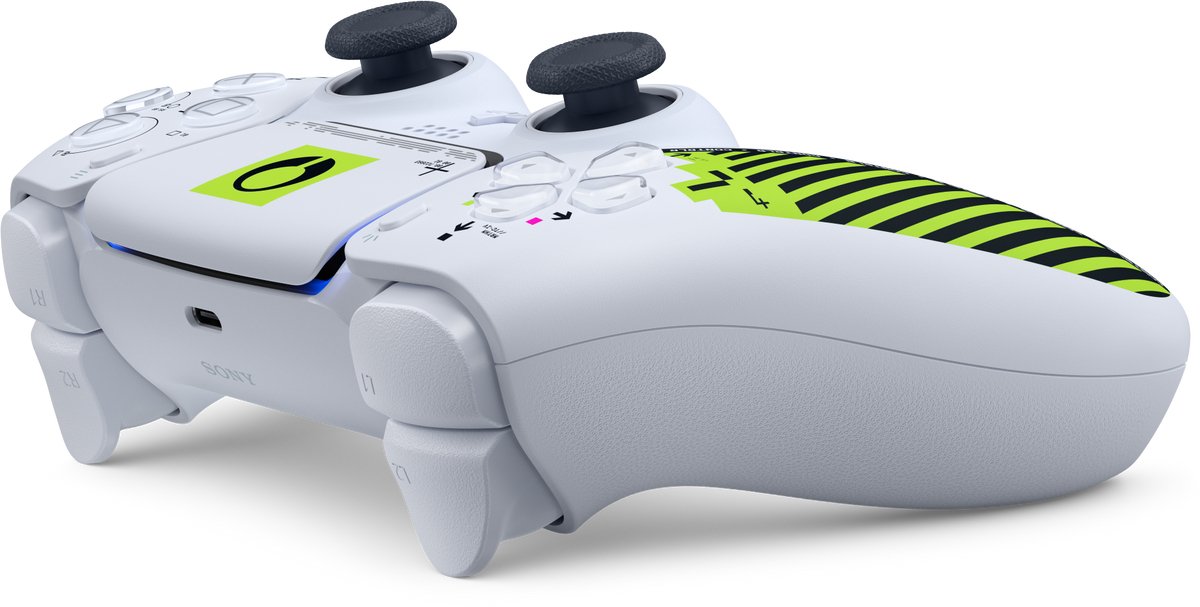 gamepad, controller, wireless, dualshock, white-green