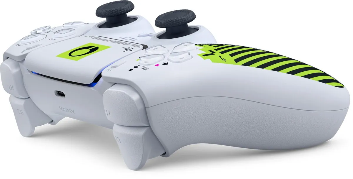 gamepad, controller, wireless, dualshock, white-green