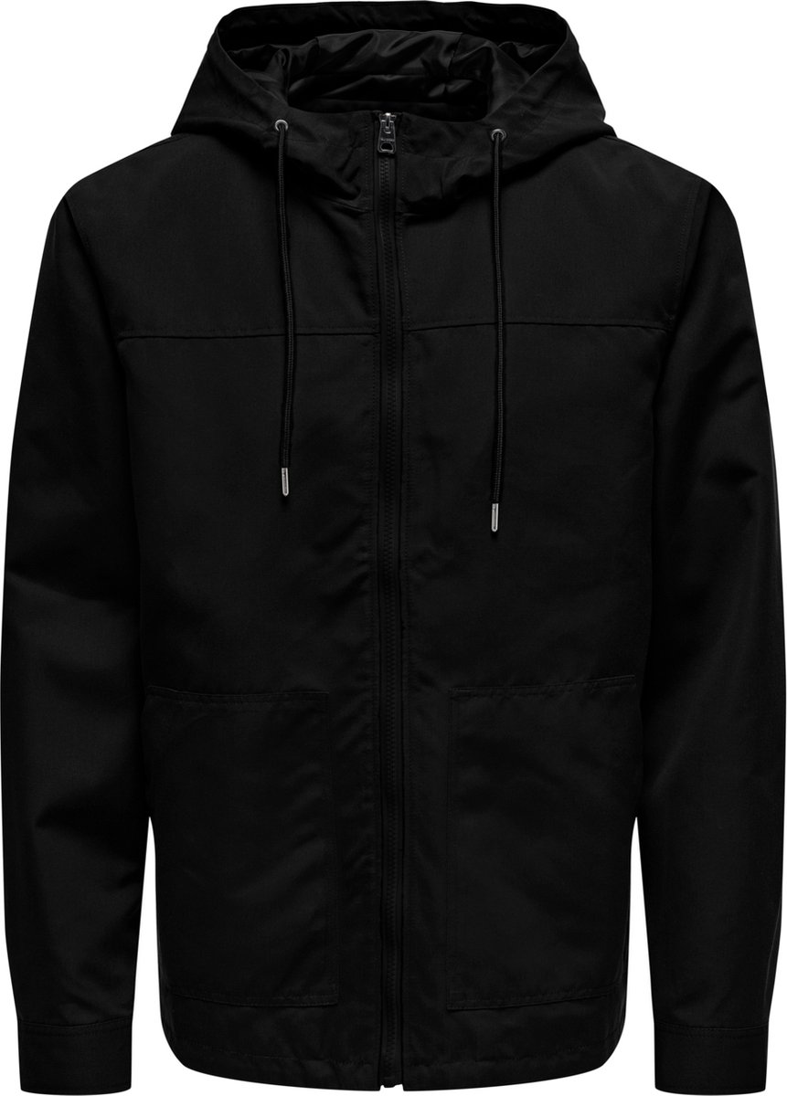 hoodie, jacket, black, zipper, drawstrings