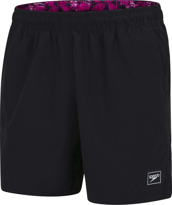 shorts, swim shorts, zwart, elastische taille, logo patch