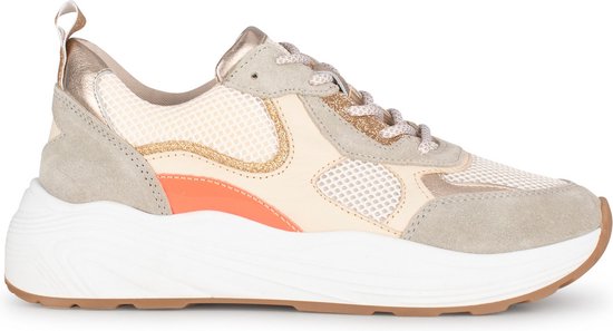 PS Poelman - Maat 42 - TRIANGLE Dames Sneakers - Groen met combinatie