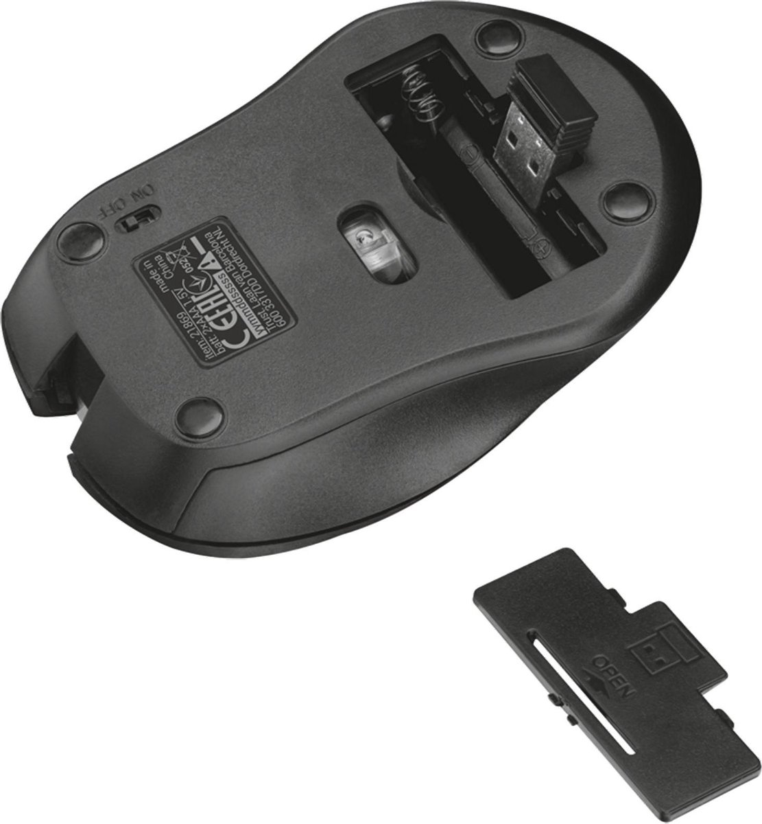 Trust Mydo - Stille Draadloze Muis - Zwart