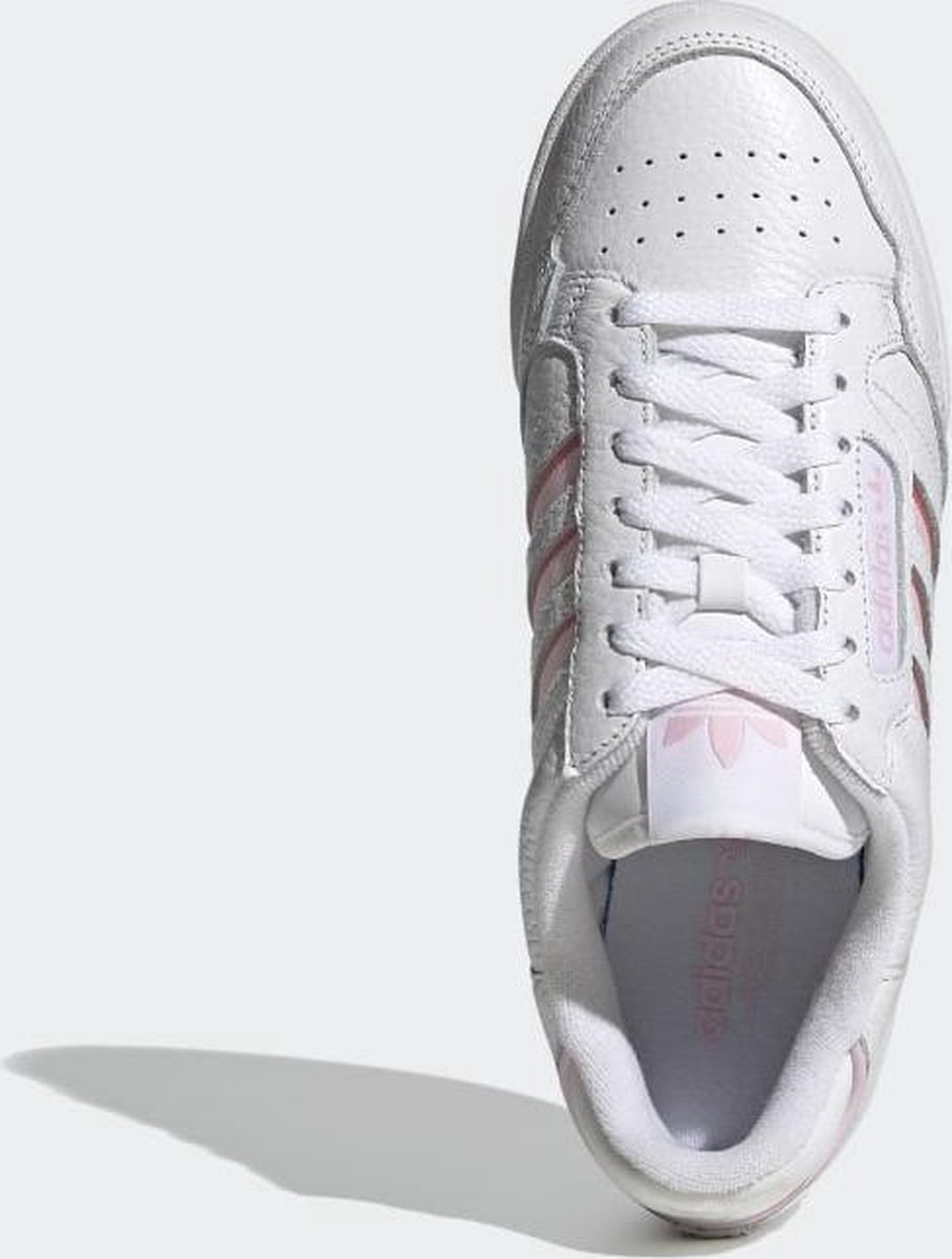 adidas - Maat 39 - Continental 80 Stripes W Dames Sneakers - White/Pink