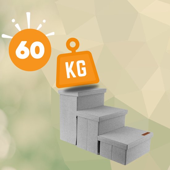 Hondentrap Stevig Model 2024 - Hondentrapje Voor Honden Met Opbergruimte - Trap Hond – Opstapje Hond