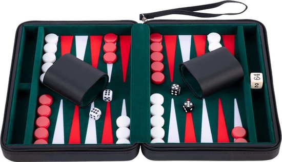 backgammon, portable case, dice, pips, checkers